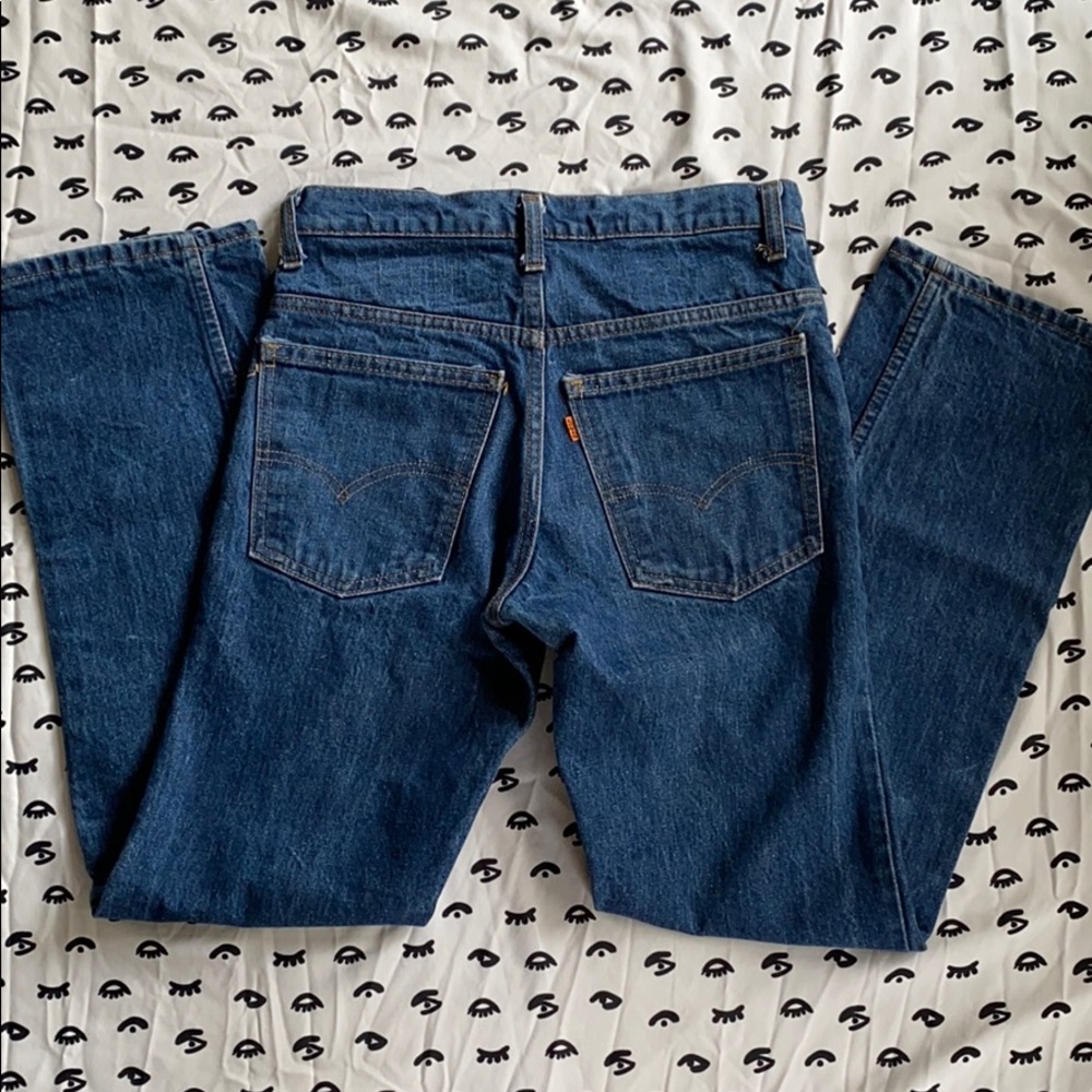 Vintage 80’s orange Tab Boyfriend Levi’s
